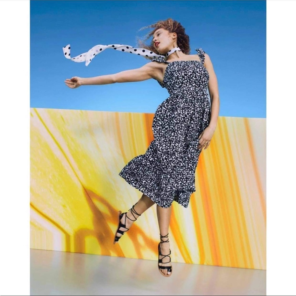 NWOT Floral Ruffle Strap Dress Size